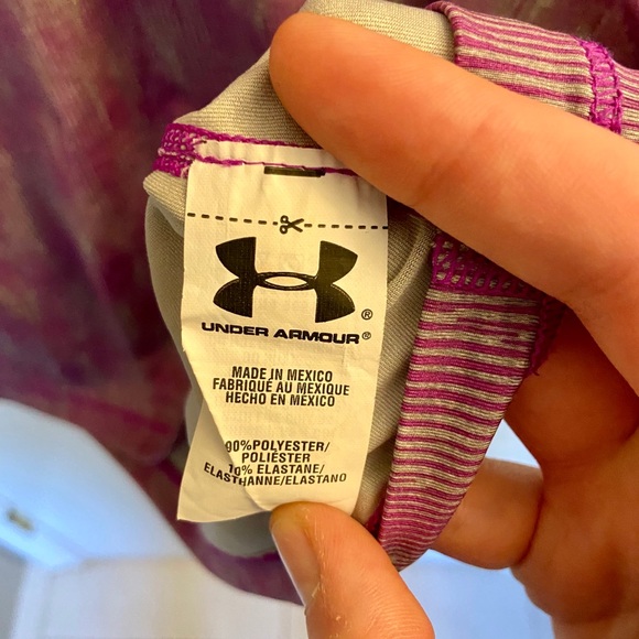 Under Armour Purple/Gray Heat Gear Shirt L -SOLD - Picture 9 of 13